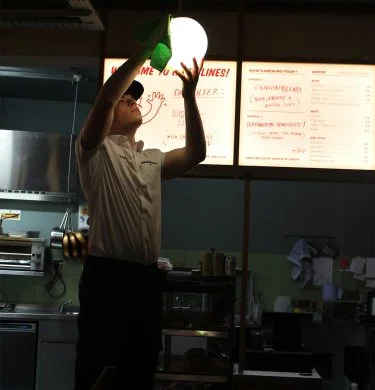 Cleaning a commercial kitchen