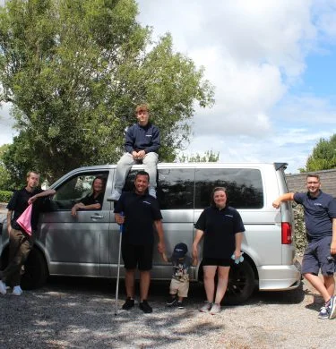 The Starline team with their van